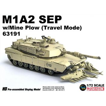 Dragon - 1/72 M1A2 SEP W/MINE PLOW DIECAST (01/25) *