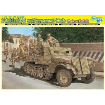 Dragon - 1/35 SD.KFZ.10/5 W/ARMOR CAB 2CM FLAK 38 (SMART KIT)