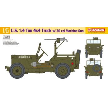 Dragon - 1/6 1/4-TON 4X4 TRUCK W/30-CAL MACHINE GUN (11/23) *