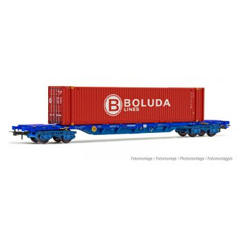 Electrotren - Transfesa 4-axle Wagon Mmc3 45' Container Boluda (12/22) *ele-he6045