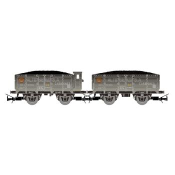 Electrotren - 1/87 RENFE SET 2 OPEN WAGENS MET KOLEN EP. III