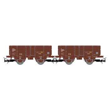 Electrotren - 1/87 RENFE SET 2 OPEN WAGENS MET TABAK EP. III-IV