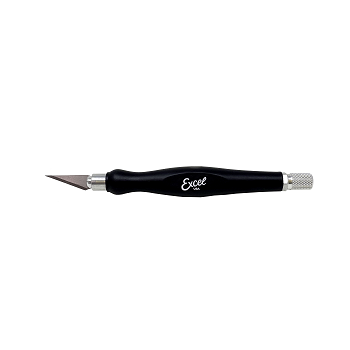 Excel Blades - K26 FIT GRIP KNIFE - CONTOURED RUBBERIZED GRIP, BLACK