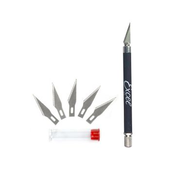 Excel Blades - K18 GRIP-ON KNIFE WITH5 #20011BLADES AND SAFETY CAP