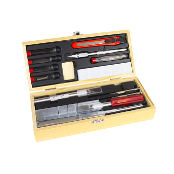 Excel Blades - DELUXE KNIFE en TOOL SET - WOODEN BOX