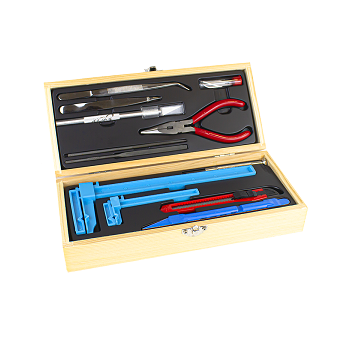 Excel Blades - DELUXE AIRPLANE TOOL SET - WOODEN BOX