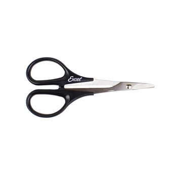 Excel Blades - 5 1/2"" LEXAN SCISSORS - CURVED - CARDED