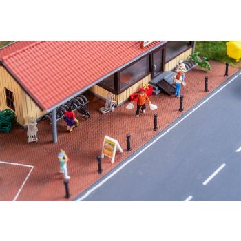 Faller - 1/87 PREMIUM WEGDEKFOLIE KLINKERBESTRATING, ROOD (05/25)*
