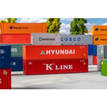 Faller - 1/87 40' CONTAINER K-LINE EN HYUNDAI