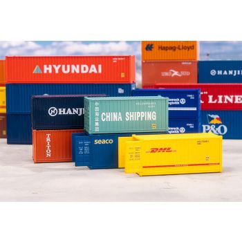 Faller - 1/87 20' CONTAINER, 5ER-SET