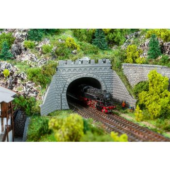 Faller - 1/160 2 TUNNELPORTALEN, 2 SPOREN (02/25)*