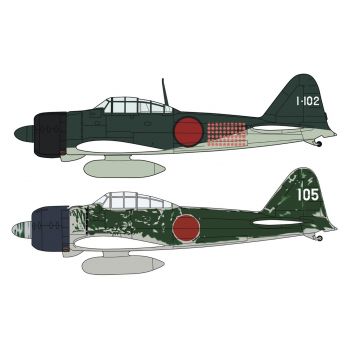Hasegawa - 1/72 MITSUBISHI A6M2B/A6M3 ZERO FIGHTER 2 KITS 2437 (6/23) *