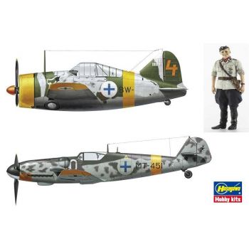 Hasegawa - 1/72 B-239 BUFALLO en MESSERSCHMITT BF109G-6 02439 (7/23) *