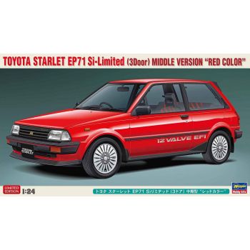 Hasegawa - 1/24 TOYOTA STARLET EP71 SI L MID TYPE RED  20660