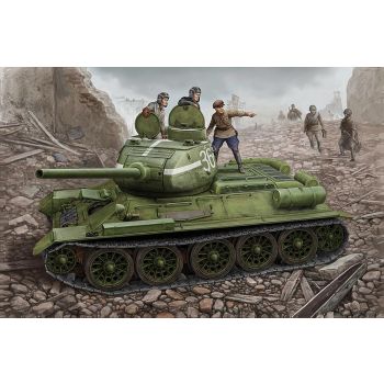 Hobbyboss - 1/48 Russian T-34/85 Tank Model 1944 Flattened Turret - Hbs84807