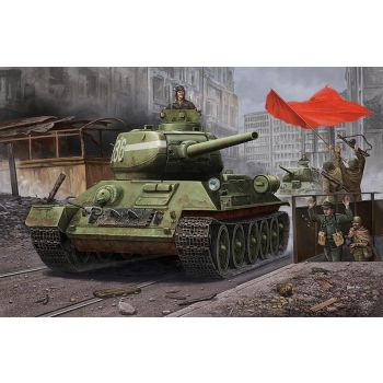 Hobbyboss - 1/48 Russian T-34/85 Tank Model 1944 Angle-jointed Turret - Hbs84809