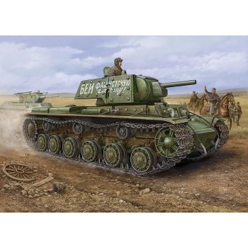 Hobbyboss - 1/48 Russian Kv-1 's Ehkranami Tank - Hbs84811