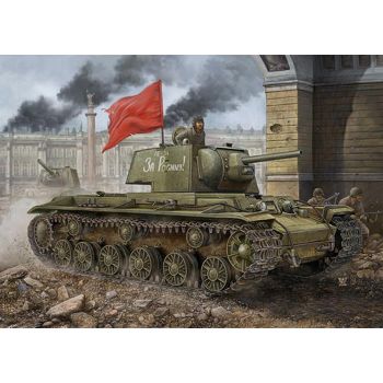 Hobbyboss - 1/48 Russian Kv-1 Model 1942 Simplified Turret Tank - Hbs84812