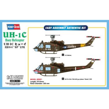 Hobbyboss - 1/48 Uh-1c Huey Helicopter - Hbs85803