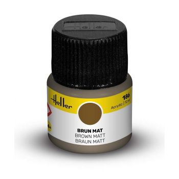 Heller - HELLER ACRYLIC PAINT 186 BROWN MATT 12 ML