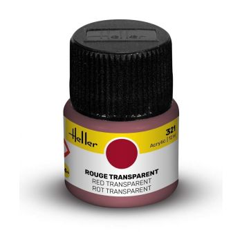 Heller - HELLER ACRYLIC PAINT 321 RED TRANSPARENT 12 ML