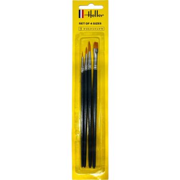 Heller - HELLER BLISTER BRUSHES NO. 3/0-3-6-10