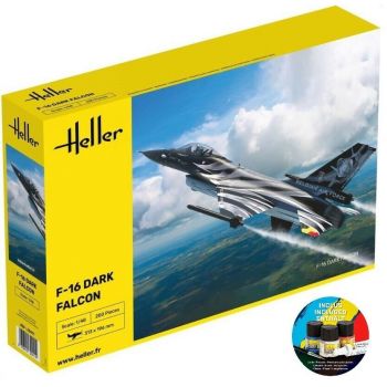 Heller - 1/48 STARTER KIT F-16 DARK FALCON (6/23) *