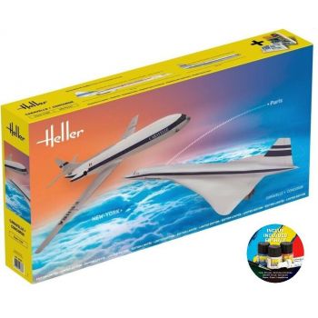 Heller - 1/100 STARTER KIT CARAVELLE + CONCORDE (9/23) *