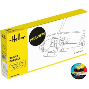 Heller - 1/48 STARTER KIT SA 342 GAZELLE (9/23) *