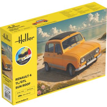 Heller - 1/24 STARTER KIT RENAULT 4 TL/GTL SUN ROOF