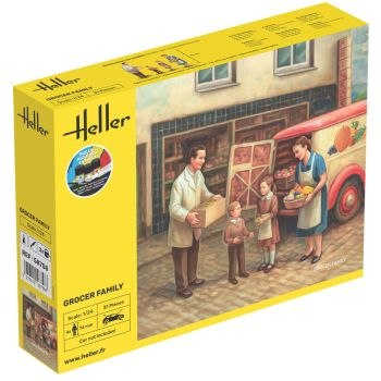 Heller - 1/24 STARTER KIT GROCER FAMILY