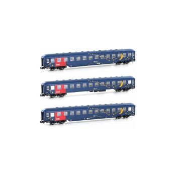 HobbyTrain - 1/160 3TLG. SET LIEGEWAGEN BCM DSB, EP.V