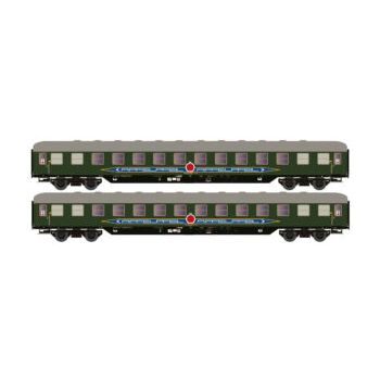 HobbyTrain - 2ER SET LIEGEWAGEN BCM 53 DB/APFELPFEIL, EP.IV, GRUN