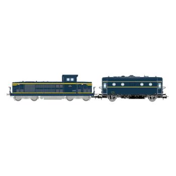 Jouef - 1/87 SNCF 040 DG-18 GEEL/BLAUW + KETEL, DCC SOUND