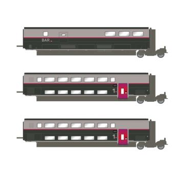 Jouef - TGV DUPLEX CARMILLON 3-P INT.COACHES 1ST VI (9/23) *