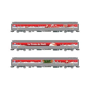 Jouef - 1/87 SNCF 3-P TRAIN DE NOEL COCA-COLA 2010 VI (12/24) *