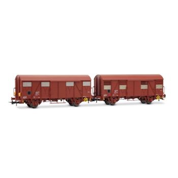 Jouef - 1/87 SNCF GS WAGENS, 2-DLG, BRUIN, EP IV