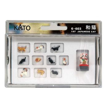 Kato - 1/87 Figuren Set Katzen 11 Stk.kat-k06603