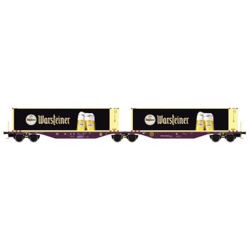 Mehano - 1/87 CONTAINERWAGEN SGGMRSS'90 RAILREL. WARSTEINER (?/25) *