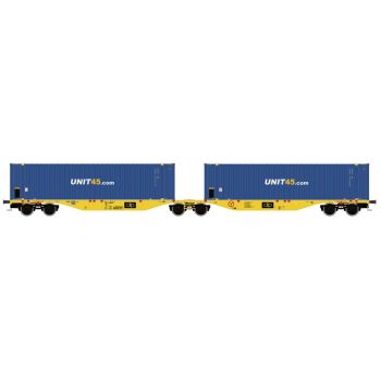 Mehano - 1/87 CONTAINERWAGEN SGGMRSS'90 CLIP, EP.VI, UNIT45 (?/25) *