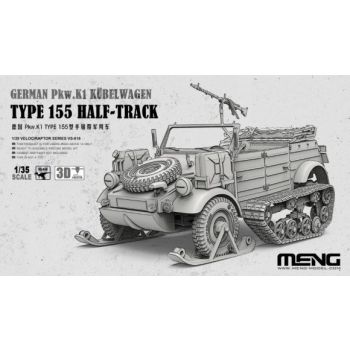 Meng Model - 1/35 GERMAN PKW.K1 KUBELWAGEN TYPE 155 HALF-TRACK (06/25) *
