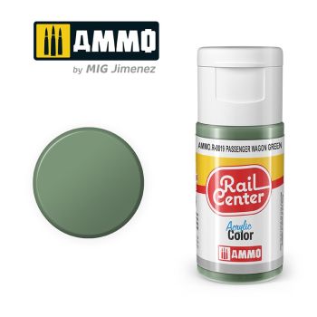 Ammo Mig Jimenez - RAIL CENTER ACRYLIC PASSENGER WAGON GREEN 15ML