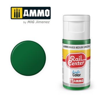 Ammo Mig Jimenez - RAIL CENTER ACRYLIC MEDIUM GREEN 15ML