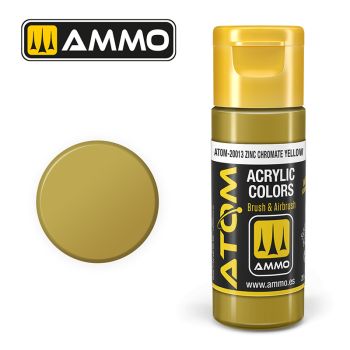 Ammo Mig Jimenez - ATOM ACRYLIC COLOR ZINC CHROMATE YELLOW 20 ML