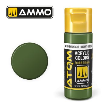 Ammo Mig Jimenez - ATOM ACRYLIC COLOR HELLGRUN / CHROMATE GREEN 20 ML