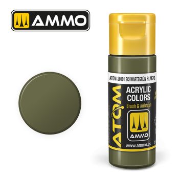 Ammo Mig Jimenez - ATOM ACRYLIC COLOR SCHWARTZGRUN RLM70 20 ML
