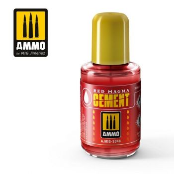 Mig - Ammo Red Magma Cement - Jar 30 Ml (1/22) *mig2046