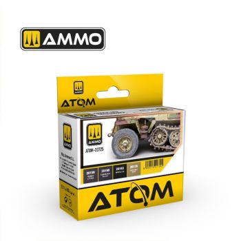 Ammo Mig Jimenez - ATOM ACR. PAINT SET RUBBER en TIRES 4 JARS (7/24) *