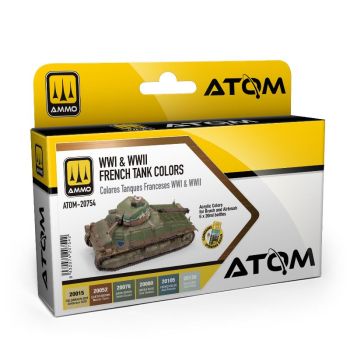 Ammo Mig Jimenez - ATOM WWI en WW2 FRENCH TANK COLORS SET