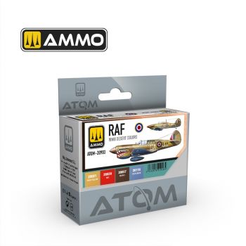 Ammo Mig Jimenez - ATOM ACR. PAINT SET RAF WWII DESERT 4 JARS (7/24) *